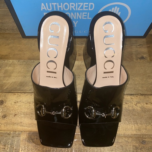 Gucci Horsebit Detail Patent Mules - Picture 5 of 11